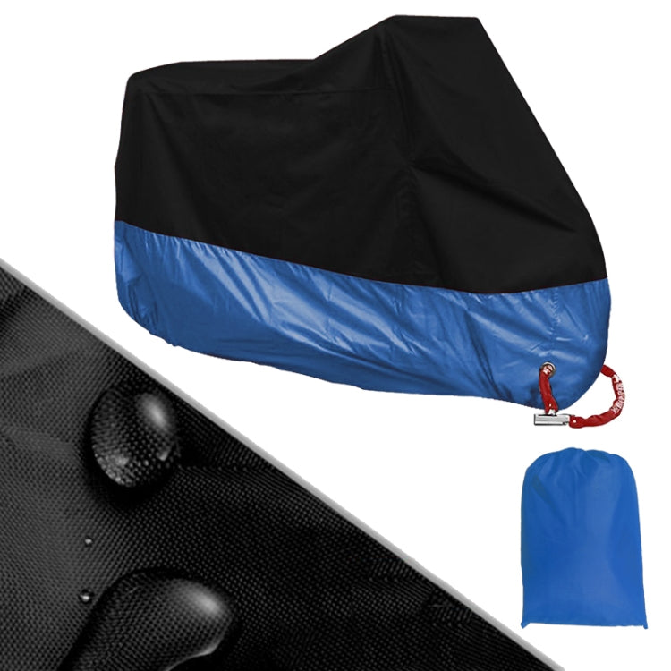 190T Motorcycle Rain Covers Dustproof Rain UV Resistant Dust Prevention Covers, Size: XXXL(Black and Dark Blue) - Protective Gear by PMC TechLife | Online Shopping South Africa | PMC TechLife | Buy Now Pay Later Mobicred