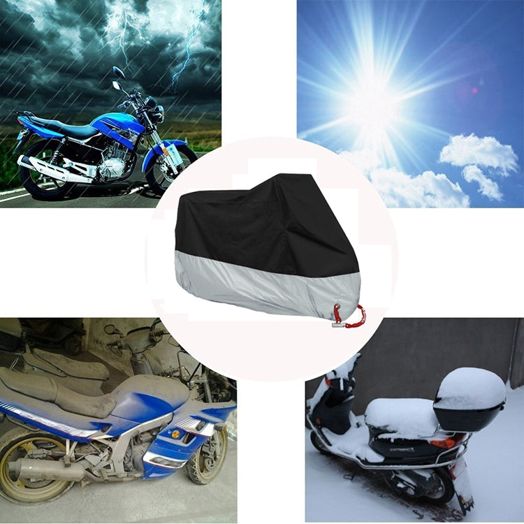 190T Motorcycle Rain Covers Dustproof Rain UV Resistant Dust Prevention Covers, Size: XXXL(Black and Dark Blue) - Protective Gear by PMC TechLife | Online Shopping South Africa | PMC TechLife | Buy Now Pay Later Mobicred