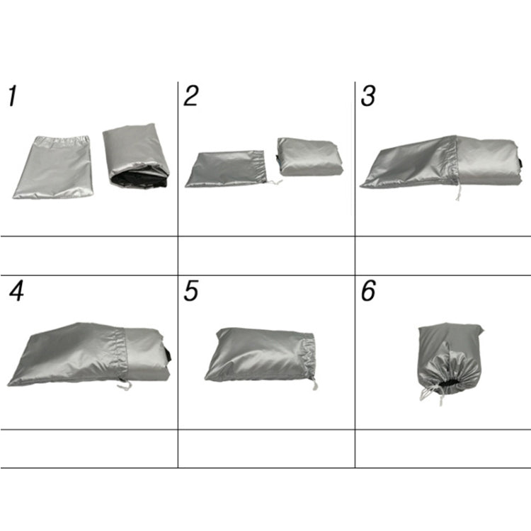 190T Motorcycle Rain Covers Dustproof Rain UV Resistant Dust Prevention Covers, Size: M(Black and Silver) - Protective Gear by PMC TechLife | Online Shopping South Africa | PMC TechLife | Buy Now Pay Later Mobicred