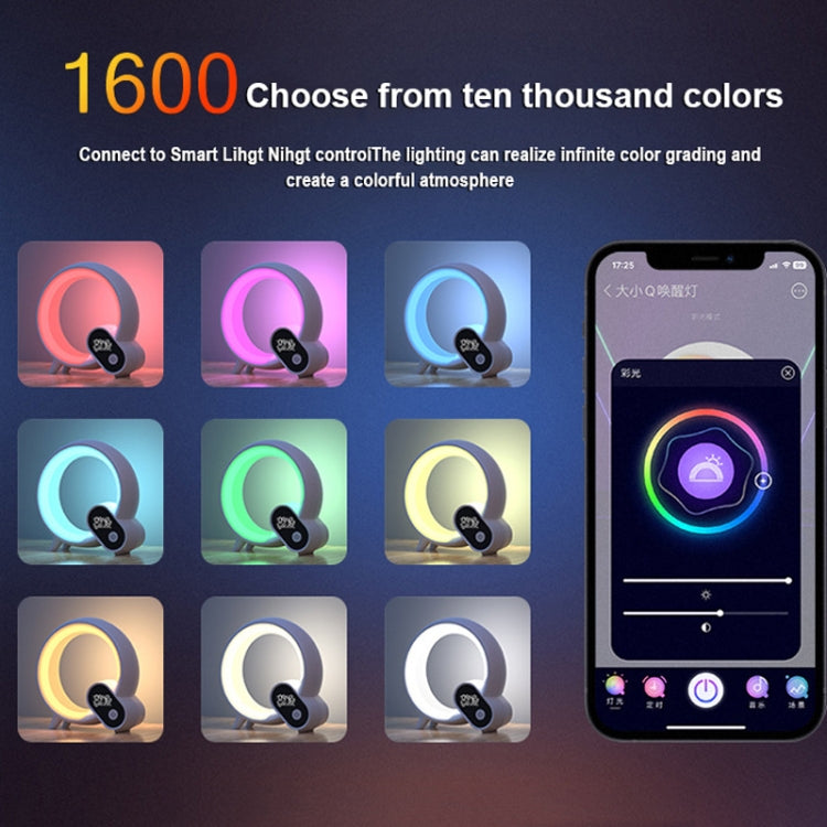 Multi-Functional RGBW Atmosphere Light Bluetooth Speaker Sunrise Wake-Up Lamp Digital Display Alarm Clock(White) - Novelty Lighting by PMC TechLife | Online Shopping South Africa | PMC TechLife | Buy Now Pay Later Mobicred