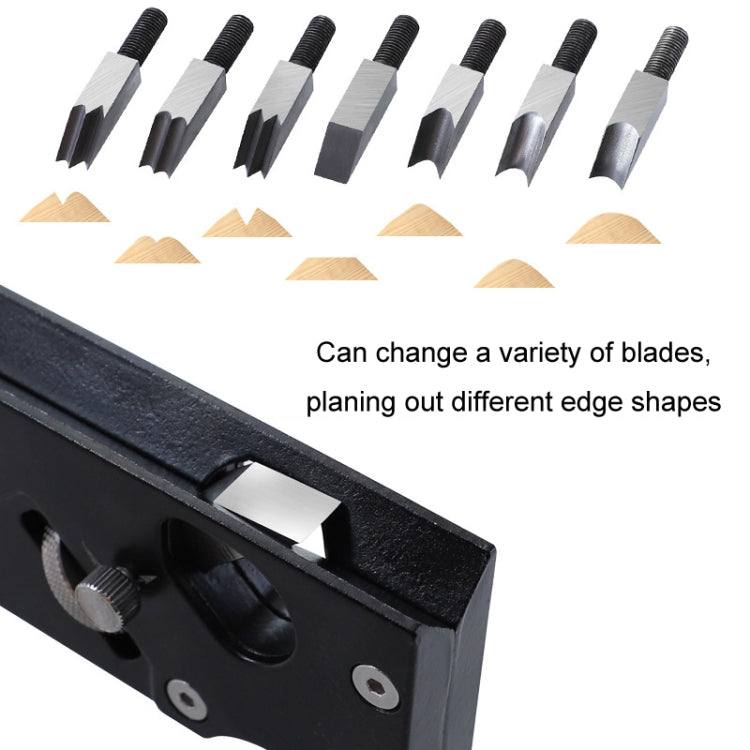 Woodworking Multi-Angle Chamfering Adjustable Depth Hand Planer, Color: Black + 6 Blades - free shipping - PMc TechLife - Order now!
