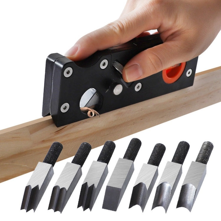 Woodworking Multi-Angle Chamfering Adjustable Depth Hand Planer, Color: Red + 6 Blades - free shipping - PMc TechLife - Order now!
