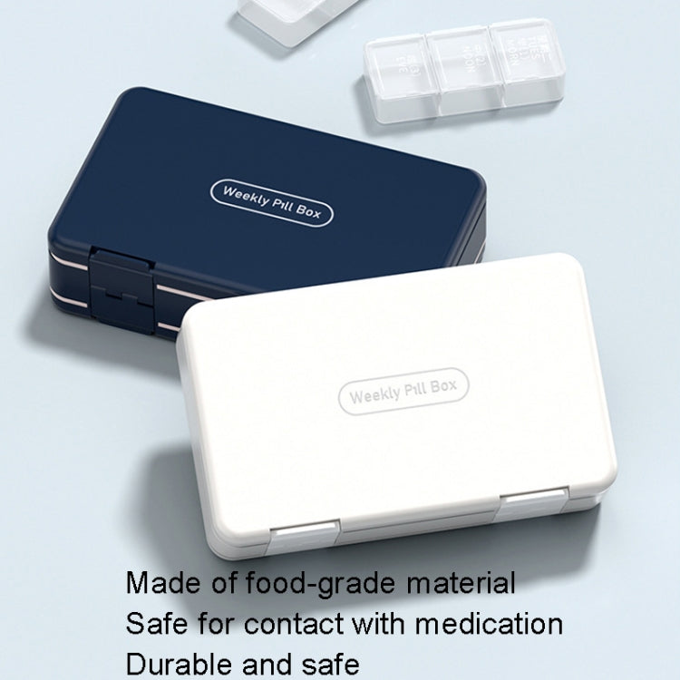 24 Grid Large Capacity Sealing Pills Case 3 Times A Day 7 Day Medicine Organizer Box(White) - free shipping - PMC TechLife - Order now!