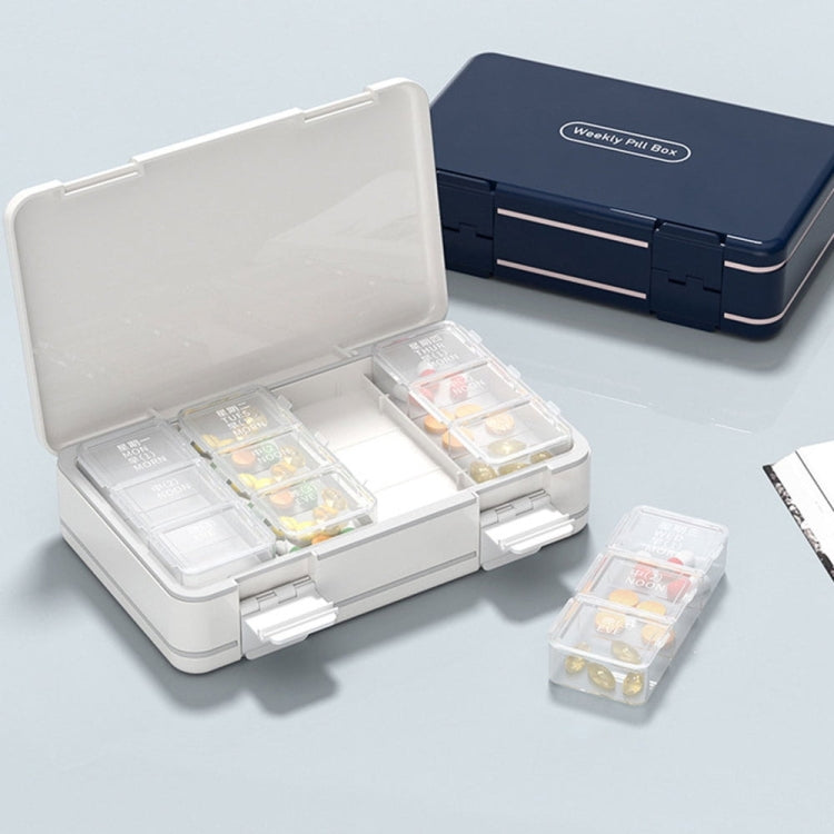 24 Grid Large Capacity Sealing Pills Case 3 Times A Day 7 Day Medicine Organizer Box(White) - free shipping - PMC TechLife - Order now!