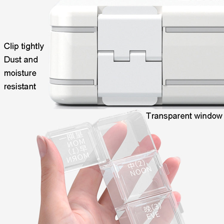 24 Grid Large Capacity Sealing Pills Case 3 Times A Day 7 Day Medicine Organizer Box(White) - free shipping - PMC TechLife - Order now!
