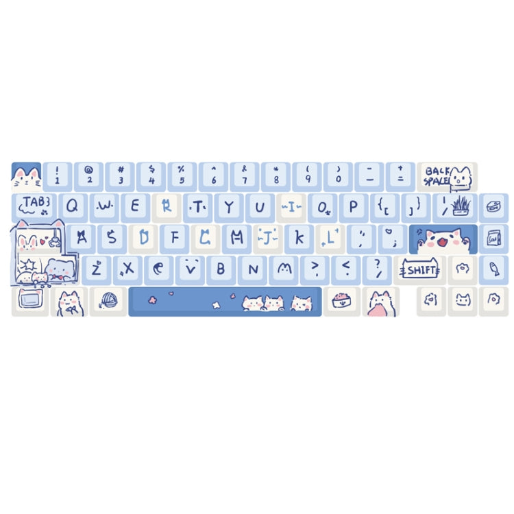 66 Keys 5-sided Heat Rise PBT Personalized Keycaps(Blue) - free shipping - PMC Jewellery - Order now!