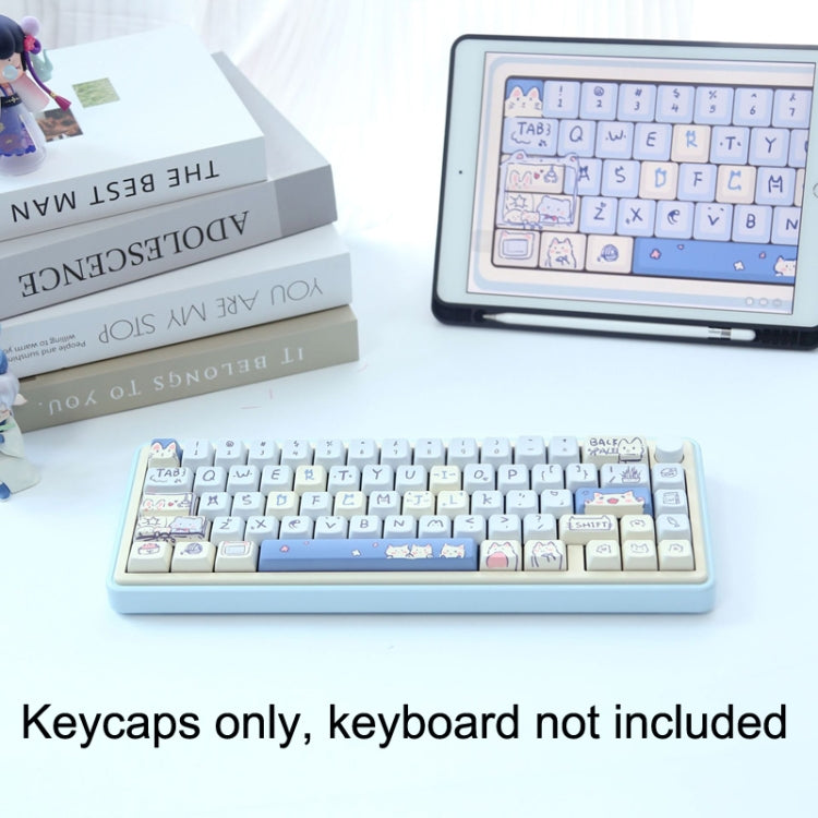 66 Keys 5-sided Heat Rise PBT Personalized Keycaps(Blue) - free shipping - PMC Jewellery - Order now!