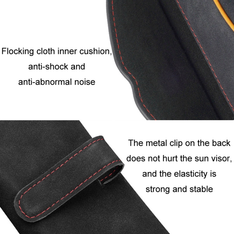 Car Sun Visor Multifunctional Glasses Case Card Storage Bracket(Beige) - Sunglasses & Glasses Clips by PMC TechLife | Online Shopping South Africa | PMC TechLife | Buy Now Pay Later Mobicred