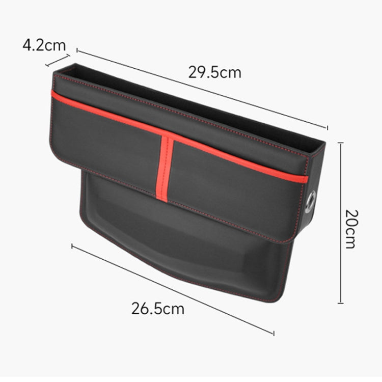 Leather Car Seat Gap Multifunctional Storage Box(Black) - free shipping - PMC TechLife - Order now!
