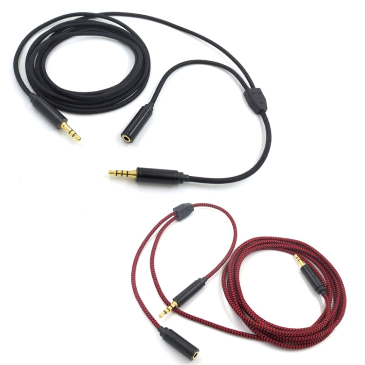 3.5mm Voice Party Live Recording Audio Cable Mobile Game Projection Computer Chat Link Cable(Red Black) - Headset Accessories by PMC TechLife | Online Shopping South Africa | PMC TechLife | Buy Now Pay Later Mobicred