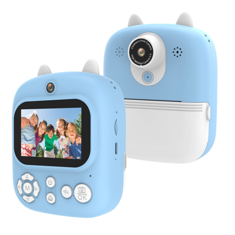 1200W Pixel  2.4 Inch Display Children Print Instant Camera Standard Blue - free shipping - PMC Jewellery - Order now!