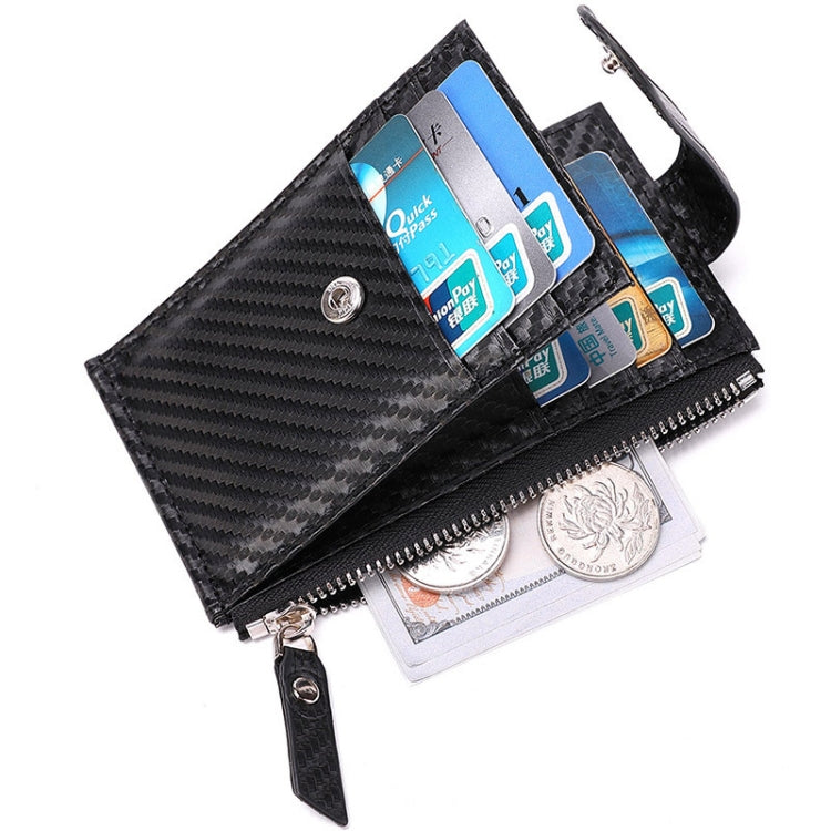 For Airtag Tracker Case Carbon Fiber Credit Card Holder Wallet(Black) - Wallet Series by PMC TechLife | Online Shopping South Africa | PMC TechLife | Buy Now Pay Later Mobicred