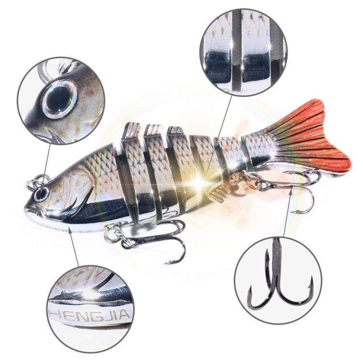 HENGJIA 10cm 24g Bionic Multi-Section Fish Bait Plastic Electroplating Fake Bait(1) - Fishing Lures by HENGJIA | Online Shopping South Africa | PMC TechLife | Buy Now Pay Later Mobicred