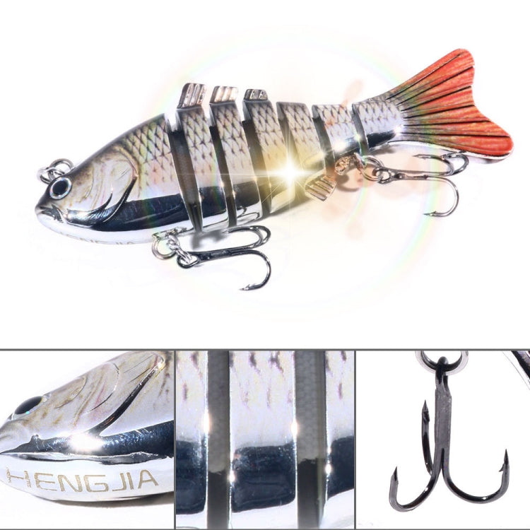 HENGJIA 10cm 24g Bionic Multi-Section Fish Bait Plastic Electroplating Fake Bait(5) - Fishing Lures by HENGJIA | Online Shopping South Africa | PMC TechLife | Buy Now Pay Later Mobicred