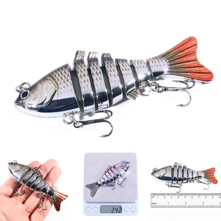 HENGJIA 10cm 24g Bionic Multi-Section Fish Bait Plastic Electroplating Fake Bait(4) - Fishing Lures by HENGJIA | Online Shopping South Africa | PMC TechLife | Buy Now Pay Later Mobicred