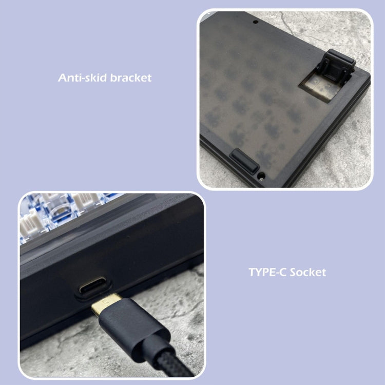 Hot Swap Shaft Wired RGB Back Light Customized Mechanical Keyboard Kit(Green Transparent) - Other by PMC Jewellery | Online Shopping South Africa | PMC Jewellery | Buy Now Pay Later Mobicred