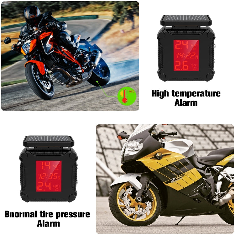 M9 Solar Motorcycle Tire Pressure Monitor Color Screen High Precision Sensor - Tire Pressure Gauges by PMC TechLife | Online Shopping South Africa | PMC TechLife
