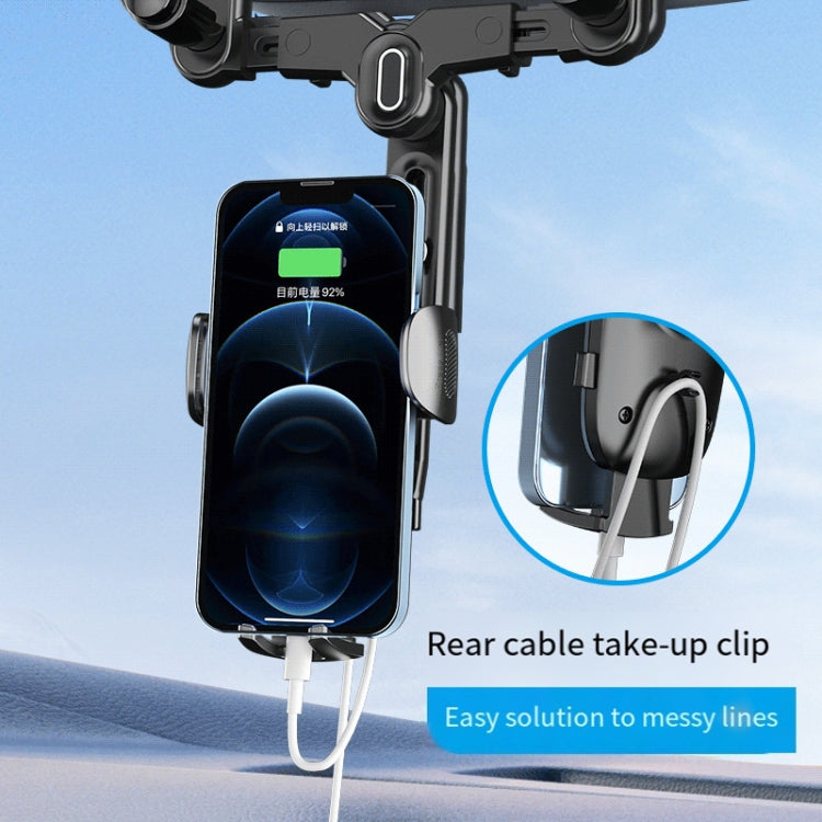 Car Rearview Mirror Navigation Retractable Multifunctional Mobile Phone Holder(Black) - free shipping - PMC TechLife - Order now!
