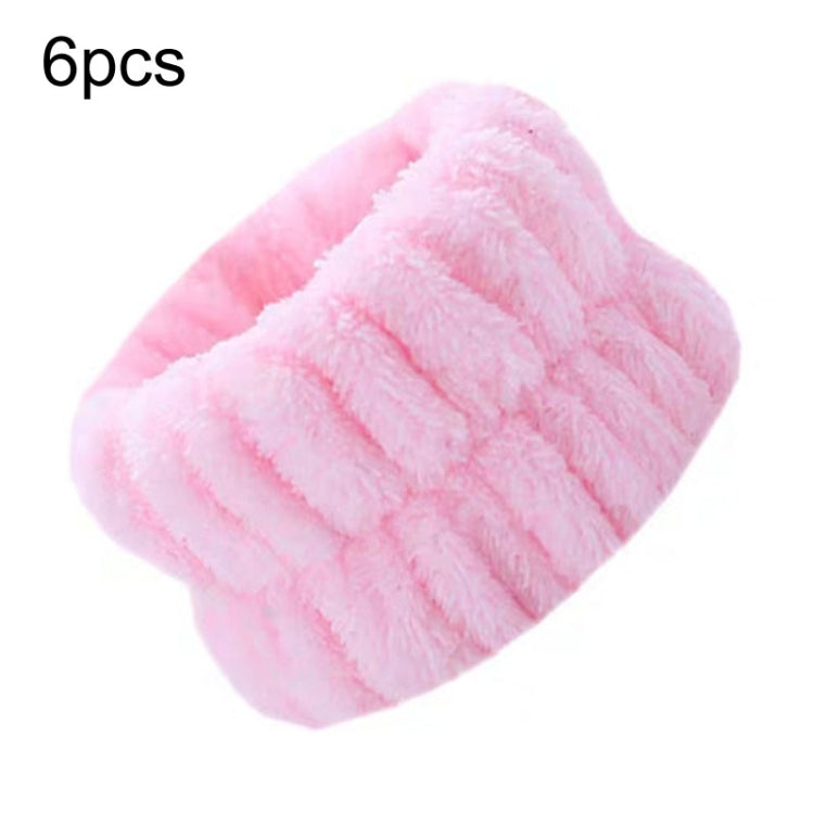 6pcs Washing Anti-Humidity Washing Face Wrist Strap Sports Sweat-Wiping Bracelet Sweat-Absorbing Sleeve(Pink) - free shipping - PMC TechLife - Order now!