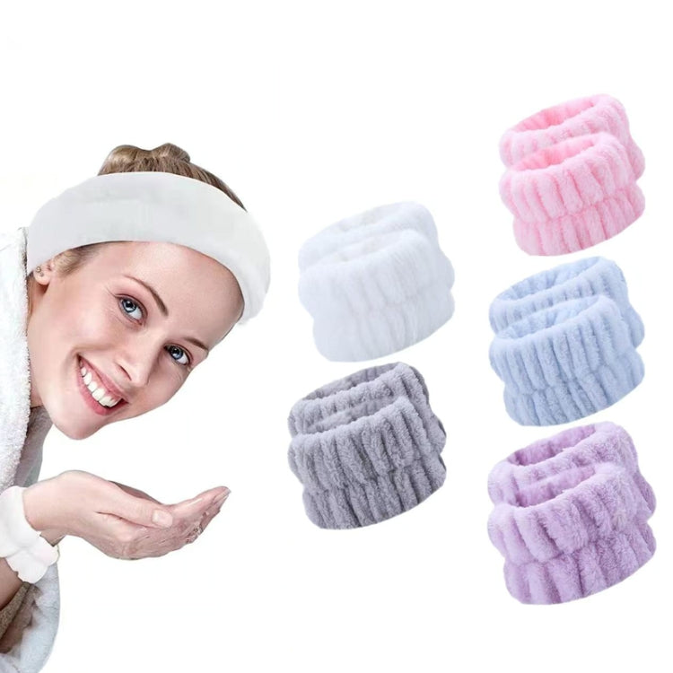 6pcs Washing Anti-Humidity Washing Face Wrist Strap Sports Sweat-Wiping Bracelet Sweat-Absorbing Sleeve(Pink) - free shipping - PMC TechLife - Order now!