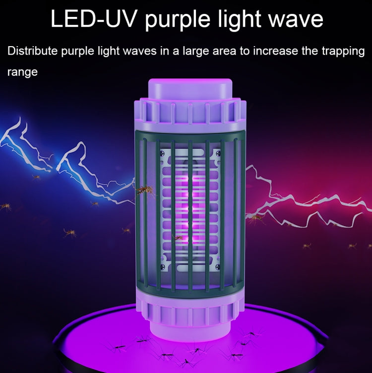 LED-UV Purple Light Wave Electric Shock Mosquito Killer Lamp Mini Plug-In Mosquito Repellent, CN Plug(Gray) - Repellents by PMC TechLife | Online Shopping South Africa | PMC TechLife | Buy Now Pay Later Mobicred