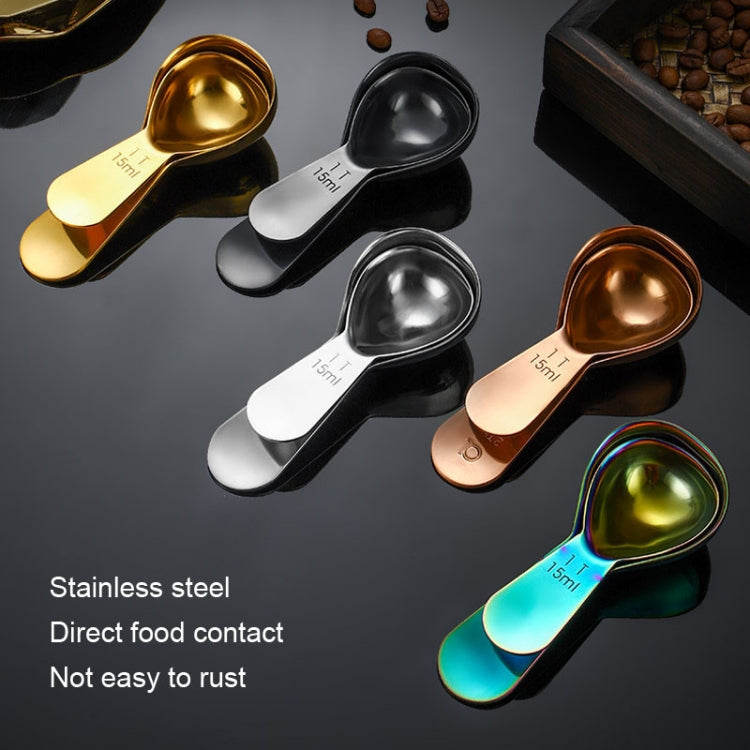 30ml 304 Stainless Steel Thickened Coffee Spoon With Scale Measuring Bean Spoon, Color: Black - Coffee Tools by PMC TechLife | Online Shopping South Africa | PMC TechLife | Buy Now Pay Later Mobicred