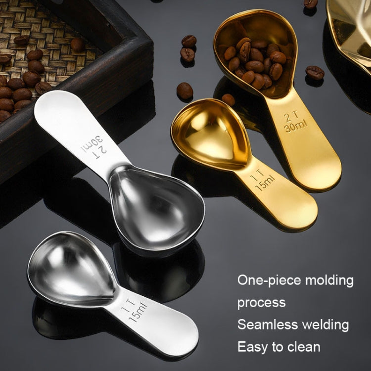 30ml 304 Stainless Steel Thickened Coffee Spoon With Scale Measuring Bean Spoon, Color: Gold - Coffee Machine & Accessories by PMC TechLife | Online Shopping South Africa | PMC TechLife | Buy Now Pay Later Mobicred