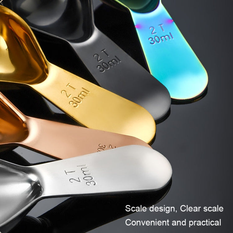 30ml 304 Stainless Steel Thickened Coffee Spoon With Scale Measuring Bean Spoon, Color: Rose Gold - free shipping - PMC TechLife - Order now!