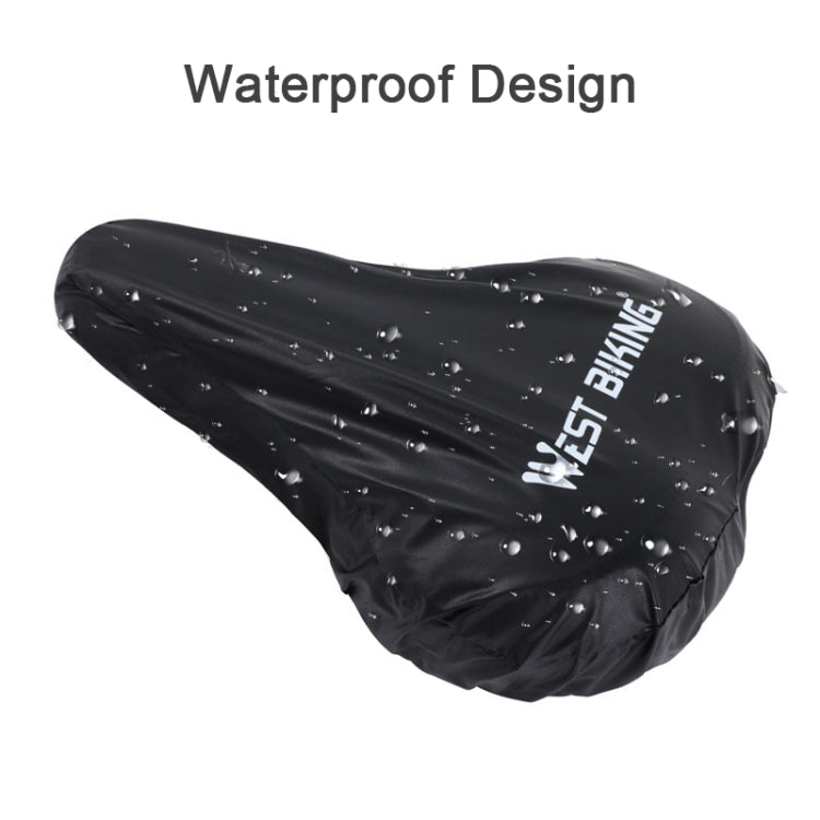 WEST BIKING 2pcs Bicycle Saddle Rain Cover Riding Equipment(Black) - Others by WEST BIKING | Online Shopping South Africa | PMc TechLife | Buy Now Pay Later Mobicred