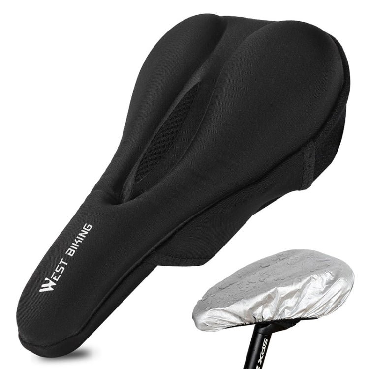 WEST BIKING Bike Cushion Cover Thick Silicone Quick Release Seat Cushion(Black) - Bicycle Saddle by WEST BIKING | Online Shopping South Africa | PMc TechLife | Buy Now Pay Later Mobicred