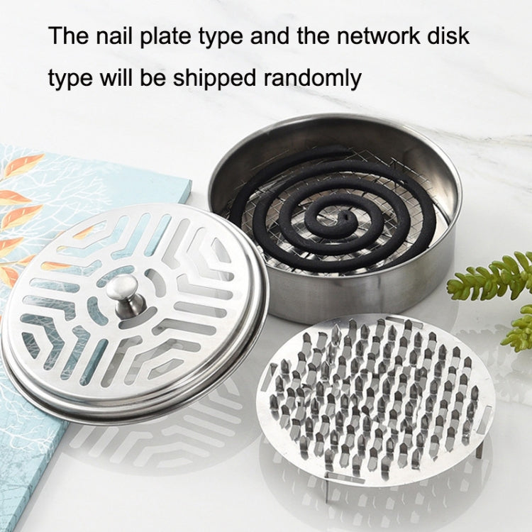 Stainless Steel Mosquito Incense Tray Holder Household Fireproof Mosquito Incense Box With Cover(As Show) - Mosquito Coil Tray by PMC TechLife | Online Shopping South Africa | PMC TechLife