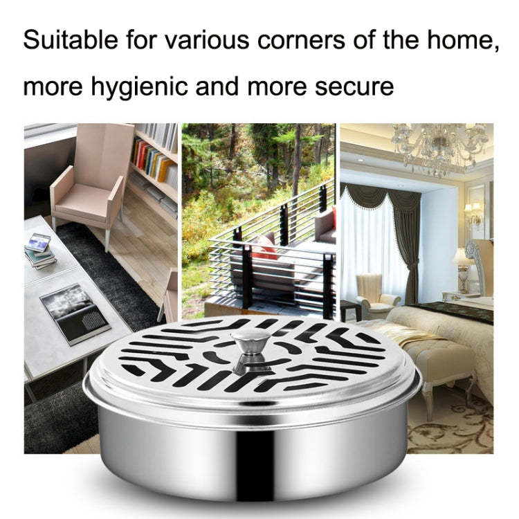 Stainless Steel Mosquito Incense Tray Holder Household Fireproof Mosquito Incense Box With Cover(As Show) - Mosquito Coil Tray by PMC TechLife | Online Shopping South Africa | PMC TechLife