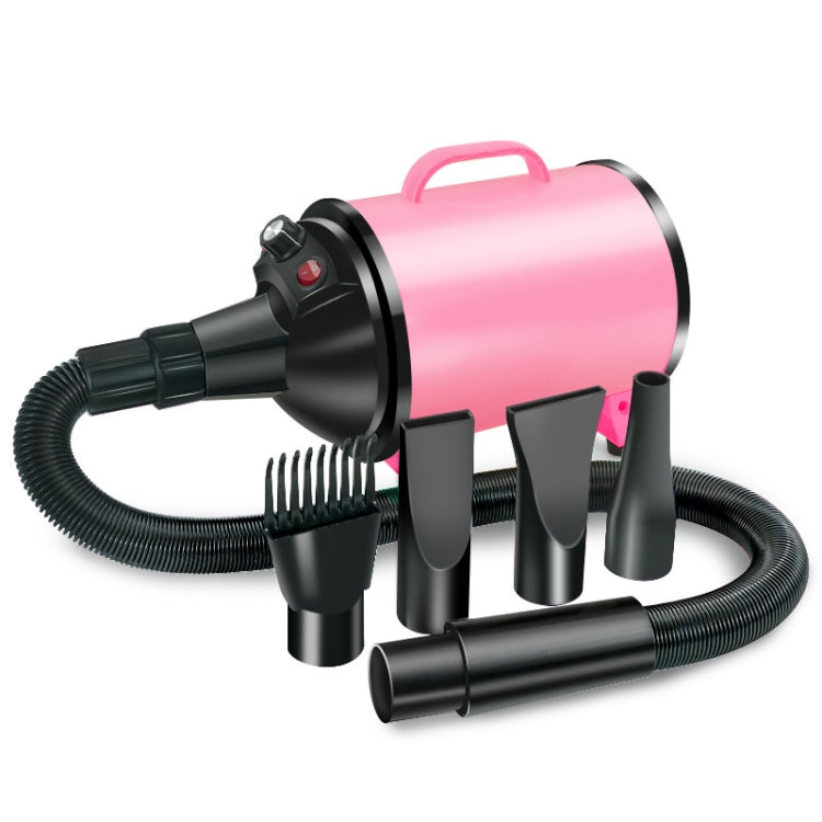 2100W Dog Dryer Stepless Speed Pet Hair Blaster Pet Water Blower 220V EU Plug(Black Pink) - free shipping - PMC TechLife - Order now!