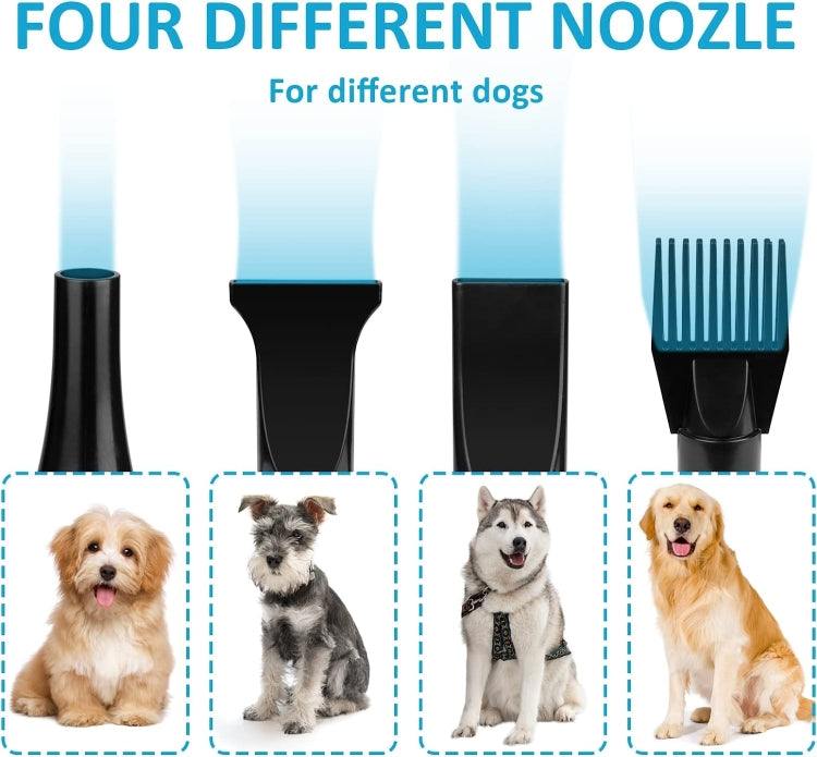 2100W Dog Dryer Stepless Speed Pet Hair Blaster Pet Water Blower 110V US Plug(Black and Blue) - Blower & Drying by PMC TechLife | Online Shopping South Africa | PMC TechLife | Buy Now Pay Later Mobicred