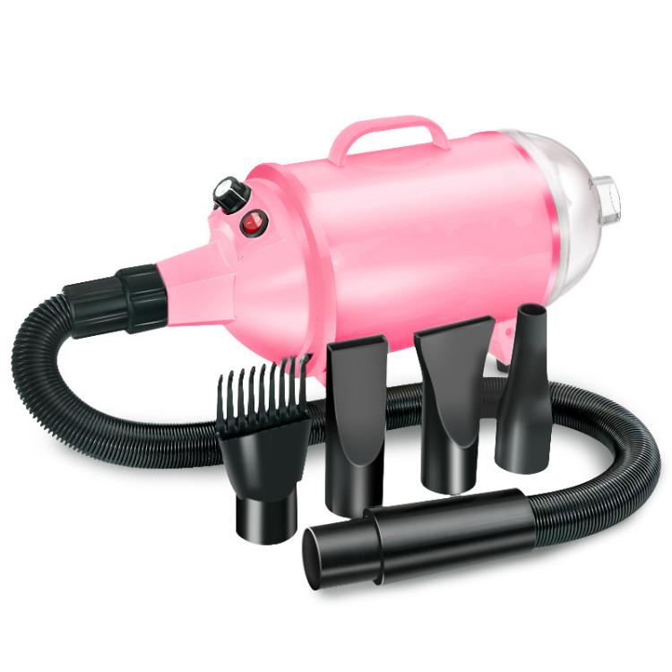 2100W Dog Dryer Stepless Speed Pet Hair Blaster With Vacuum Cleaner 220V UK Plug(Pure Pink) - free shipping - PMC TechLife - Order now!
