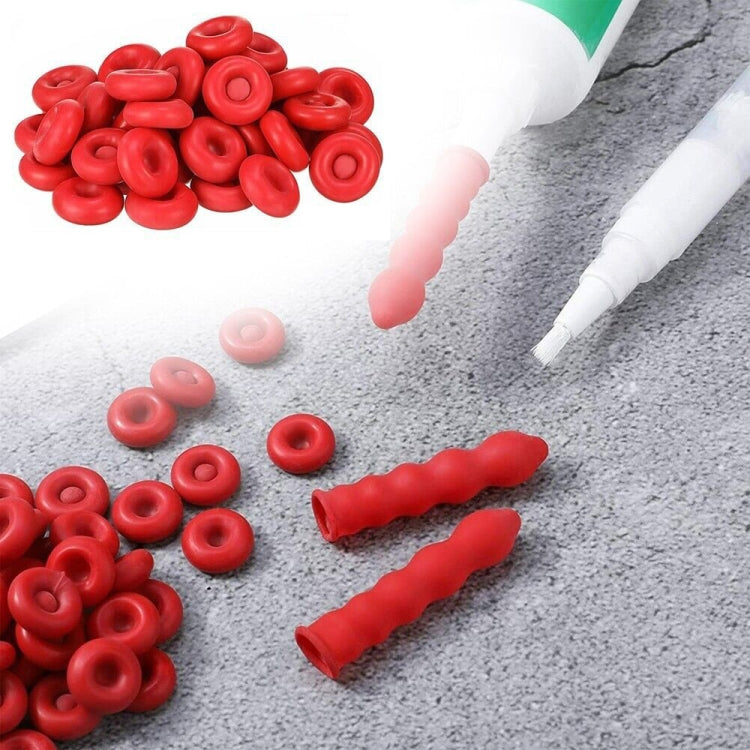100pcs Glass Glue Nozzle Sealing Cap Leak-proof Sleeve Glass Glue Nozzle Protective Sleeve - Others by PMc TechLife | Online Shopping South Africa | PMc TechLife | Buy Now Pay Later Mobicred