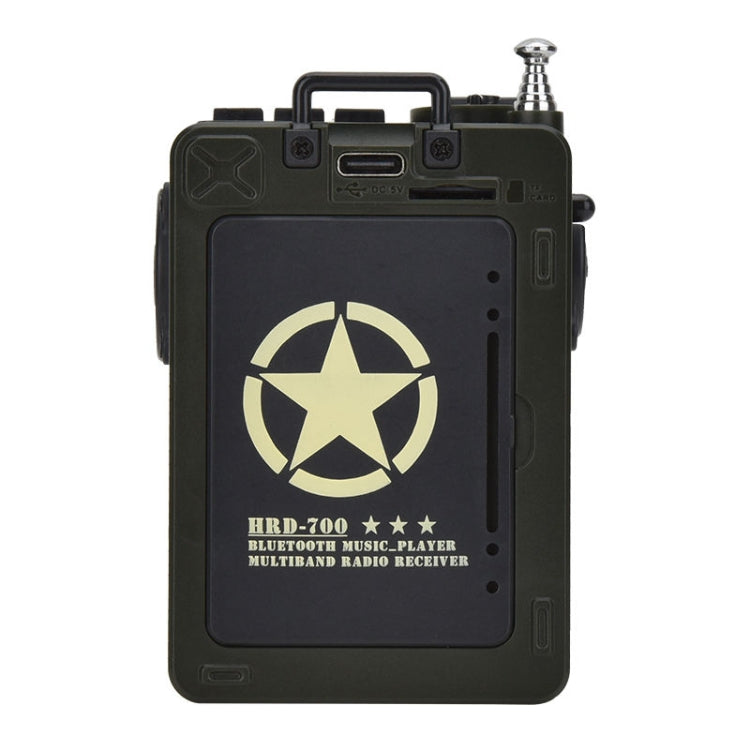 HanRongda HRD-700 Full Band Bluetooth MP3 Play Radio Station Memory Mechanical Tuning Radio(Green) - free shipping - PMC TechLife - Order now!