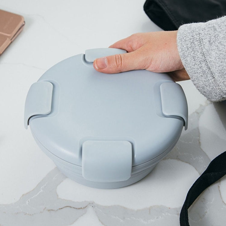 1100ml Silicone Folding Lunch Box  Travel Bowl Microwave & Dishwasher Safe(Gray) - Preservation Supplies by PMC TechLife | Online Shopping South Africa | PMC TechLife