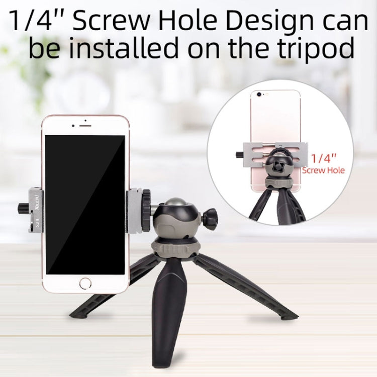 XILETU XJ-8 Aluminum Alloy Camera Head Tripod Mobile Phone Clip(Red) - Other Accessories by XILETU | Online Shopping South Africa | PMC TechLife | Buy Now Pay Later Mobicred