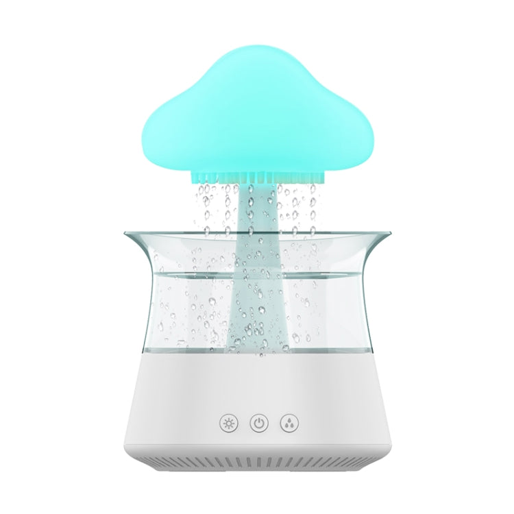 CH06 300ml Rain Humidifier Mushroom Cloud Colorful Night Lamp Aromatherapy Machine, Style: Without Remote Controller(White) - free shipping - PMC TechLife - Order now!