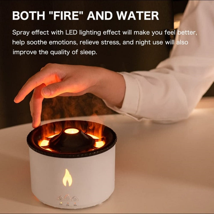 Volcanic Essential Oil Aroma Diffuser Ultrasonic Air Humidifier, Model: Two-color Remote Control(UK Plug) - free shipping - PMC TechLife - Order now!