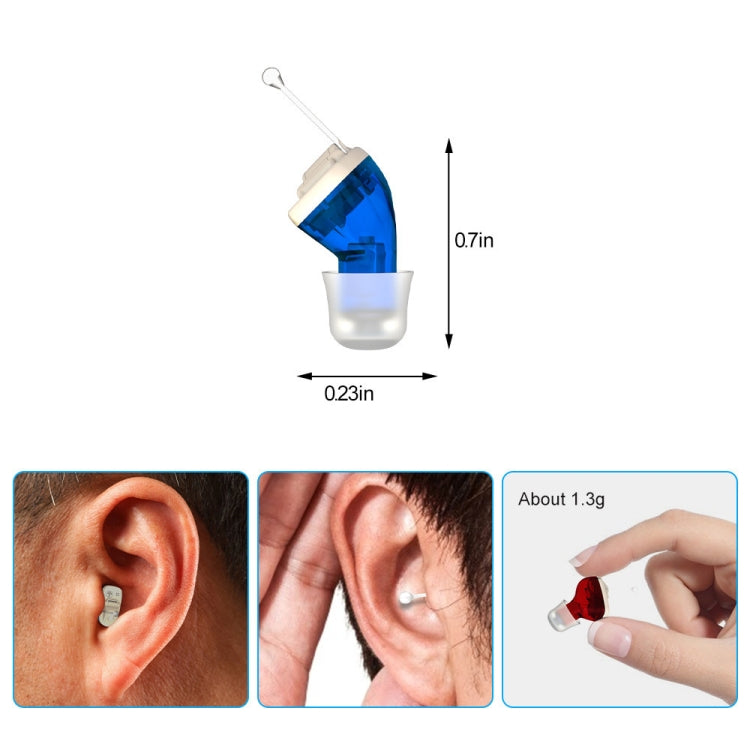 AN127 Invisible In-Ear Hearing Aid Sound Amplifier For The Elderly And Hearing Impaired(Red Right Ear) - Hearing Aids by PMC TechLife | Online Shopping South Africa | PMC TechLife | Buy Now Pay Later Mobicred