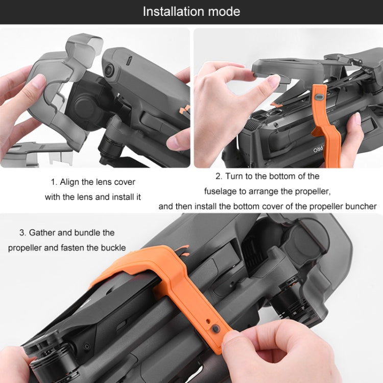 For DJI Mavic 3PRO BRDRC 2 In 1 Lens Cover Gimbal Protective Cover Propeller(Transparent Gray) - free shipping - PMC TechLife - Order now!