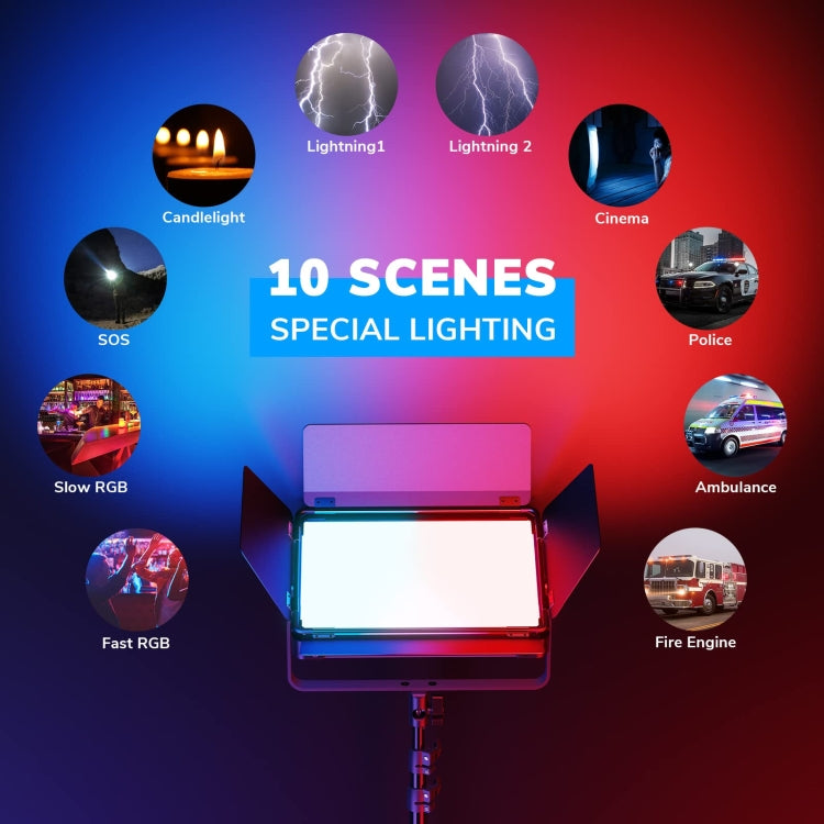 Pixel P80 60W 2600-10000K 542 LEDs Photography Fill Light Support Mobile APP Remote Control,EU Plug - free shipping - PMC TechLife - Order now!