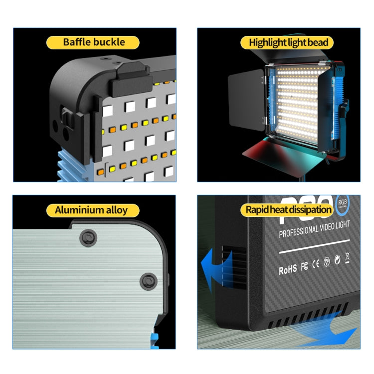 Pixel P80 60W 2600-10000K 542 LEDs Photography Fill Light Support Mobile APP Remote Control,EU Plug - free shipping - PMC TechLife - Order now!