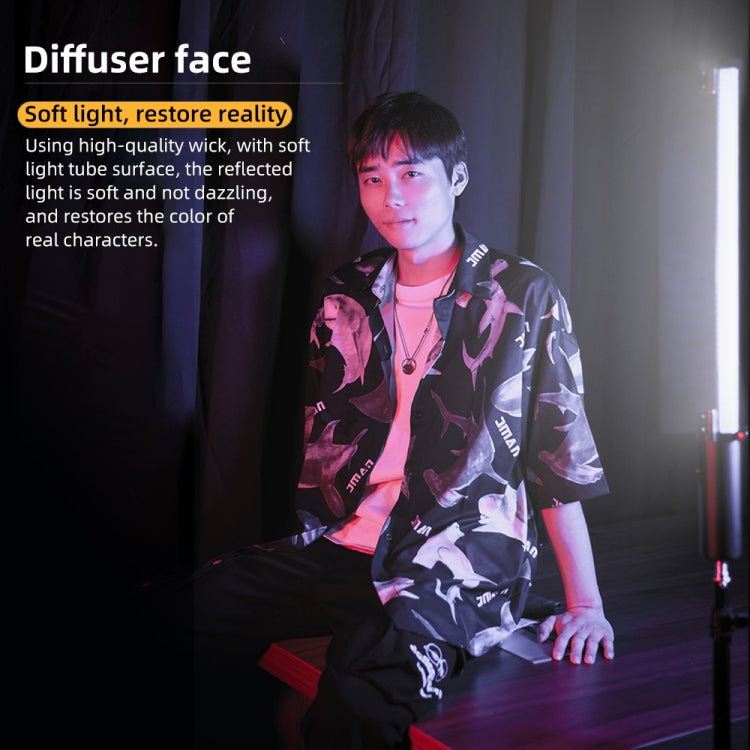 Pixel S24 RGB Fill Light Rod Handheld Portable Color Icelet Outdoor Videos Live Broadcast Studio Camera Stick Lamp(Standard Set+US Plug Adapter) - free shipping - PMC TechLife - Order now!