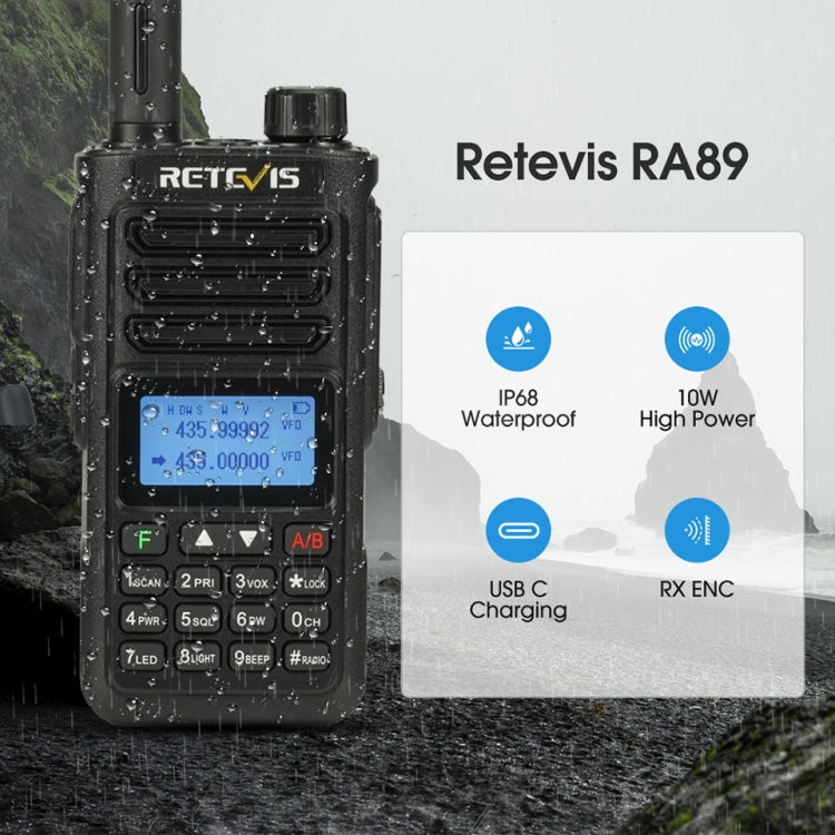 RETEVIS RA89 UV Dual-segment IP68 Water-resistant Dual-guard Dual-standby Walkie Talkie(US Frequency 144-148/420-450MHz) - free shipping - PMC TechLife - Order now!