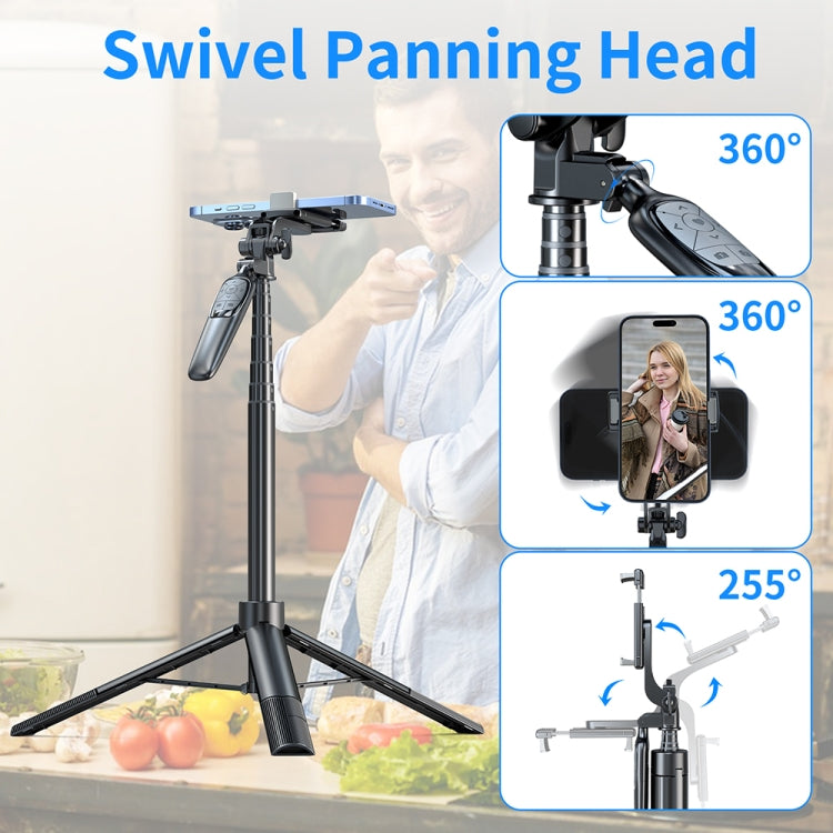 Pixel ST2 1.6m Anti Shake Selfie Stick Head Tripod Handheld Portable Folding Remote Control Outdoor Photo Stands(With Bluetooth Remote Control) - Selfie Sticks by Pixel | Online Shopping South Africa | PMC TechLife | Buy Now Pay Later Mobicred