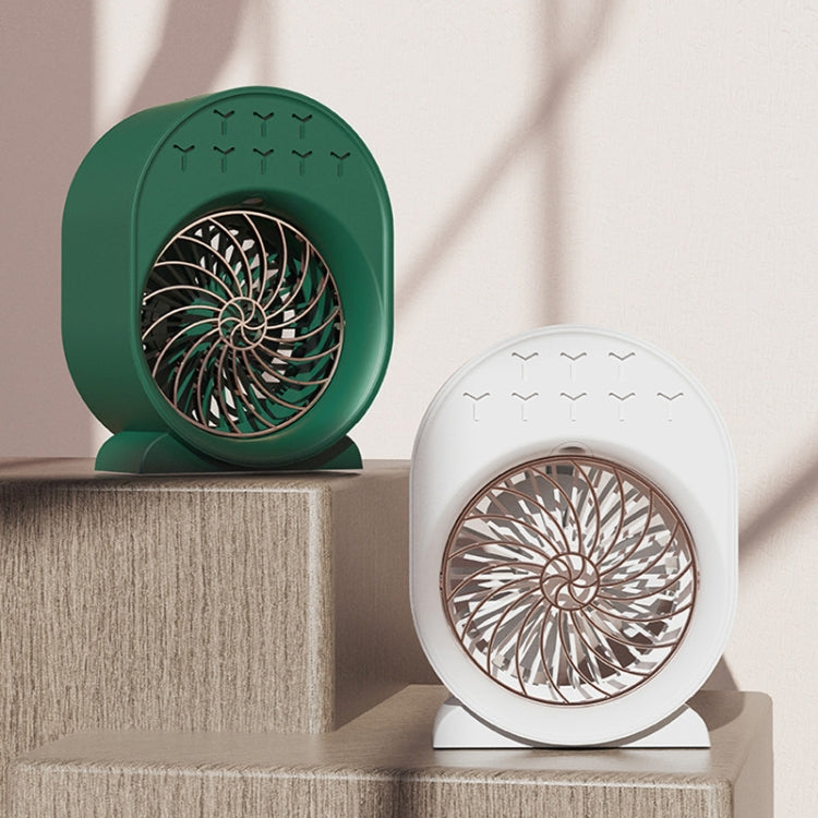 USB Spray Humidification Air Conditioning Fan Small Portable Desktop Air Cooler, Style: Charging (Green) - Electric Fans by PMC TechLife | Online Shopping South Africa | PMC TechLife | Buy Now Pay Later Mobicred