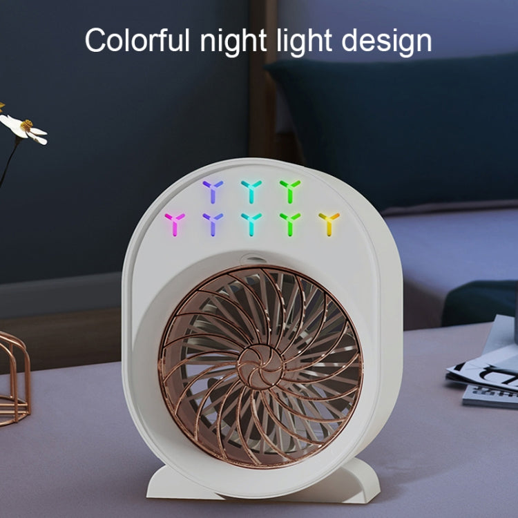 USB Spray Humidification Air Conditioning Fan Small Portable Desktop Air Cooler, Style: Plug-in (Green) - free shipping - PMC TechLife - Order now!